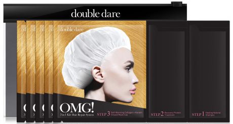 Double Dare OMG! Трехкомпонентный комплекс масок "Реанимация волос", 5 шт