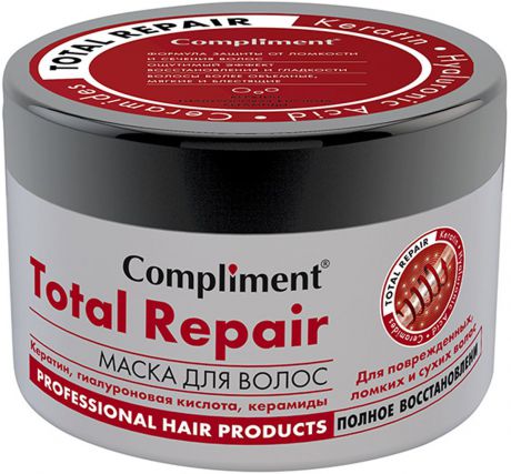 Compliment Маска для волос Total Repair с кератином, 500 мл