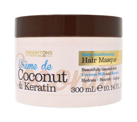 Creightons Маска для волос с кокосовым кремом и кератином "Увлажнение + Питание", 300 мл