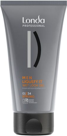 Londa Professional Men Liquefy It Гель-блеск с эффектом мокрых волос сильной фиксации, 150 мл