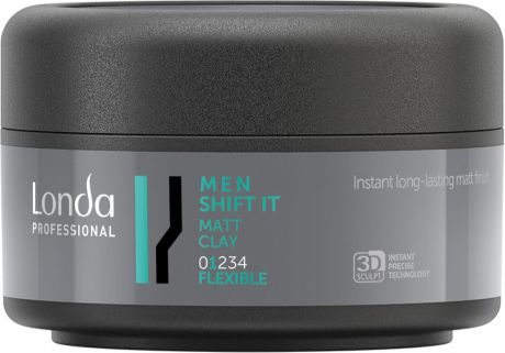 Матовая глина для волос Londa Professional Men Shift It нормальной фиксации, 75 мл