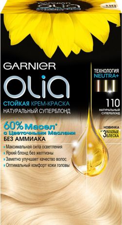 Garnier Стойкая крем-краска для волос "Olia" без аммиака, оттенок 110, Ультраблонд