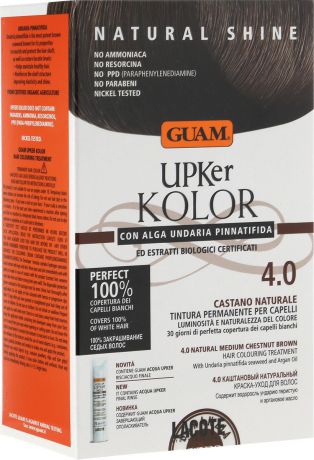 Краска для волос Guam Upker Kolor, тон 4.0 каштановый натуральный, 215 мл