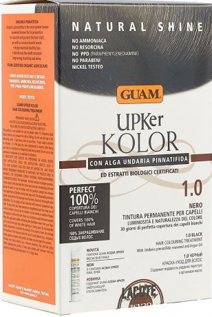 Краска для волос Guam Upker Kolor, тон 1.0 черный, 215 мл