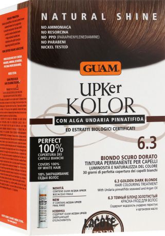 Краска для волос Guam Upker Kolor, тон 6.3 темный блонд золотистый, 215 мл