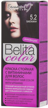 Краска для волос Белита-М Belita Color, стойкая, с витаминами, № 5.2 Баклажан