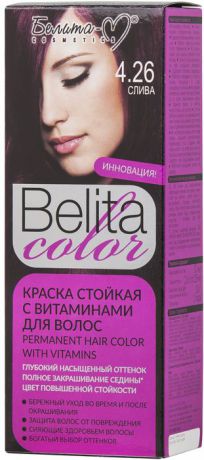 Белита-М Краска стойкая с витаминами для волос "Belita Color", № 4.26 Слива