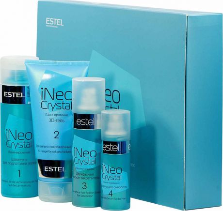 Estel iNeo-Crystal Набор для процедуры ламинирования волос с 3D-гелем для сильно поврежденных волос