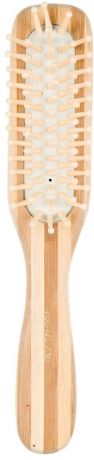 Di Valore Расческа массажная из бамбука с деревянными зубьями, прямоугольная серия "Bamboo", длина 22 см