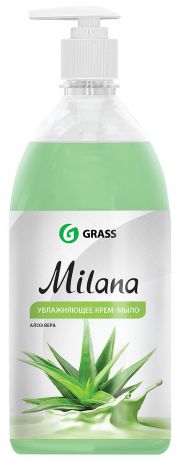 Жидкое крем-мыло Grass "Milana. Алоэ вера", с дозатором, 1 л