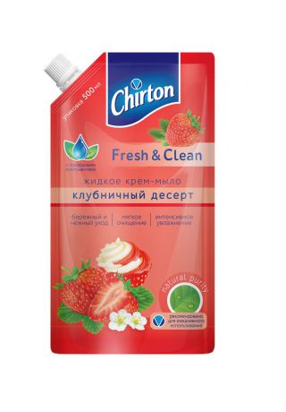 Жидкое крем-мыло Chirton Клубничный десерт , 500 мл