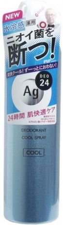 Shiseido "Ag Deo24" Спрей-дезодорант-антиперспирант с охлаждающим эффектом с ионами серебра, без запаха, 142 г