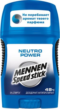 Mennen Speed Stick Дезодорант-стик "Neutro Power", мужской, 50 г
