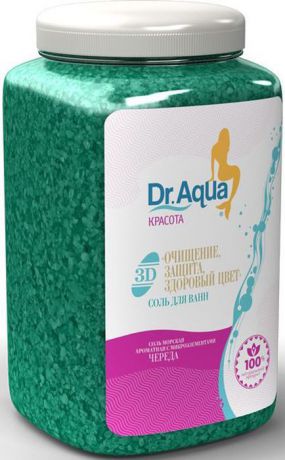 Dr. Aqua Соль морская ароматная "3D. Очищение, защита, здоровый цвет", с экстрактом череды, 750 г