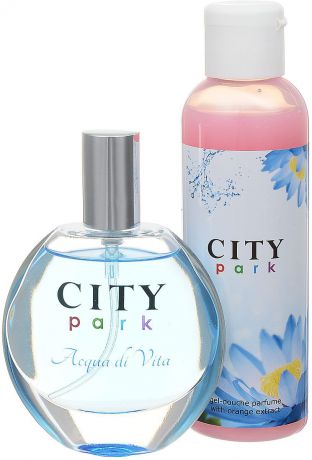 City Parfum Парфюмированный набор: City Park Acqua di Vita Туалетная вода, 50 мл + Гель для душа, 150 мл