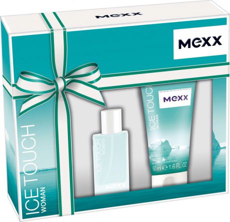 Подарочный парфюмерный набор Mexx Ice Touch Woman: туалетная вода, 15 мл, гель для душа, 50 мл