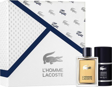 Подарочный парфюмерный набор Lacoste L`homme: туалетная вода 50 мл, деостик, 75 г