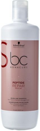 Шампунь для волос мицеллярный Schwarzkopf Professional Bonacure "Peptide Repair Rescue", 1 л