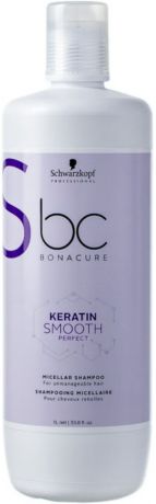 Шампунь для волос мицеллярный Schwarzkopf Professional Bonacure "Keratin Smooth Perfect", 1 л