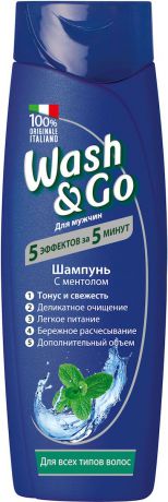 Wash&Go Шампунь с ментолом для всех типов волос, 400 мл
