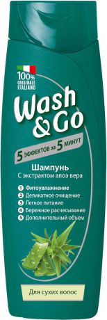 Wash&Go Шампунь для сухих волос с экстрактом алоэ вера, 400 мл