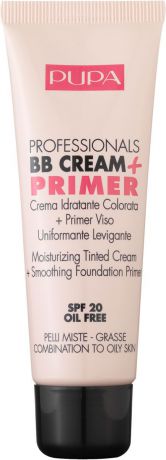 Тональный крем Pupa Professionals BB-Cream + Primer, оттенок №01 Для светлой кожи, 50 мл