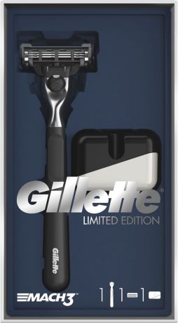 Подарочный набор Gillette Mach3: Бритва, с 1 сменной кассетой, Подставка