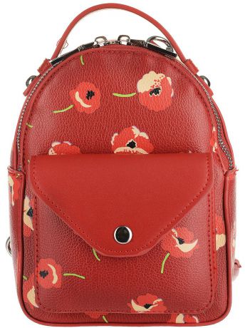 Рюкзак женский OrsOro, цвет: красный, 15 x 20 x 8 см. DS-827/2