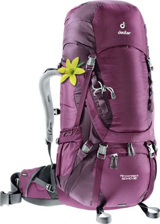 Рюкзак туристический Deuter "Aircontact ", цвет: фиолетовый, 50 л