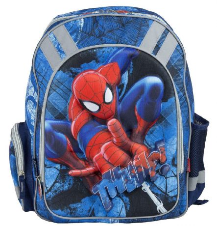 Рюкзак школьный "Spider-Man", цвет: темно-синий, голубой. SMCB-RT2-836E