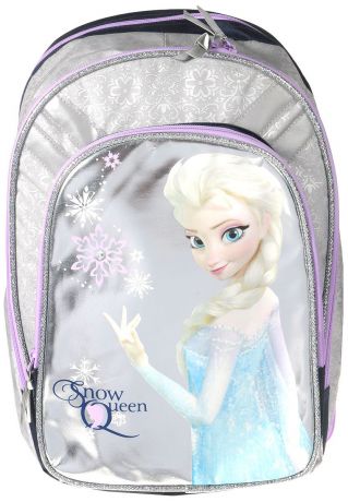 Рюкзак школьный Disney Frozen "Snow Queen", цвет: серебристый, фиолетовый. FZCB-UT1-731