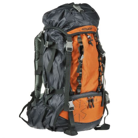Рюкзак туристический Norfin "NeweRest", цвет: серый, оранжевый, 70 л