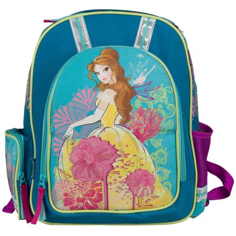 Рюкзак школьный "Disney Princess", цвет: сиреневый, бирюзовый. PRCB-RT2-836M