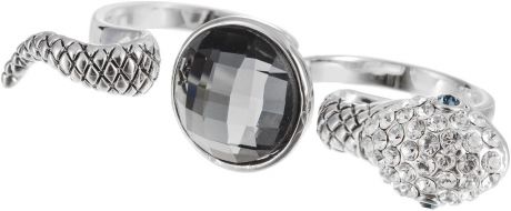 Кольцо на два пальца Art-Silver, цвет: серебряный. 02028-2-1067. Размер 18