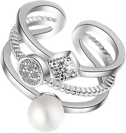 Кольцо женское Ice&High, ZR888410, серебристый, белый, размер 16,5-19