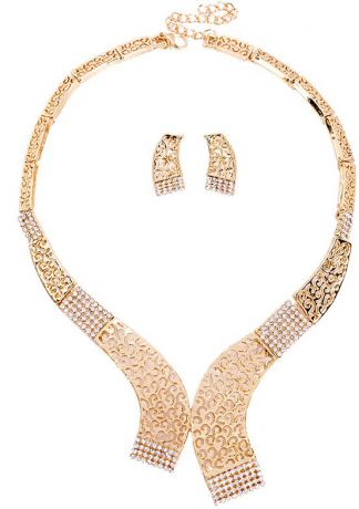 Комплект украшений Bradex "Нефертити": колье, серьги, цвет: золотой. AS 0341