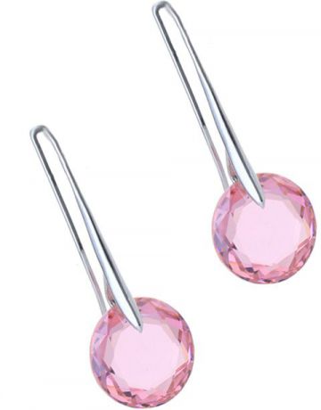 Серьги женские Ice&High, цвет: серебряный, розовый. ZS888587P