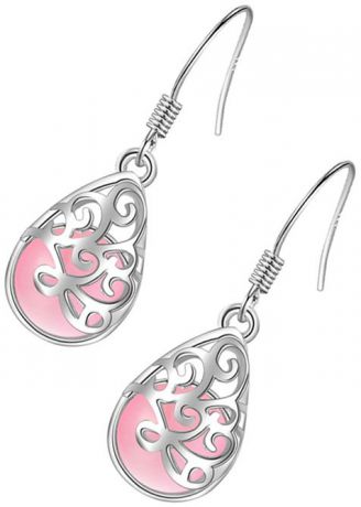 Серьги женские Ice&High, цвет: серебряный, розовый. ZS888614