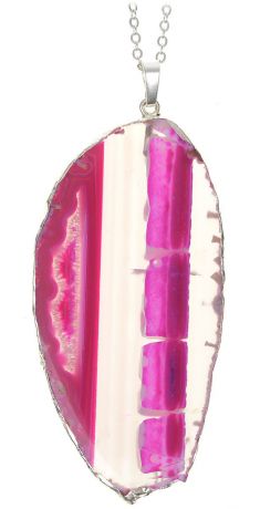 Колье женское Teosa, цвет: розовый, прозрачный, серебристый. T-CL-043
