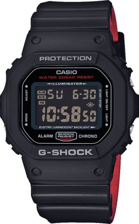 Наручные часы мужские Casio G-Shock, цвет: черный, красный. DW-5600HR-1E