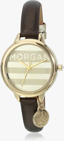 Часы наручные женские Morgan, цвет: золотой, коричневый. M1237TG