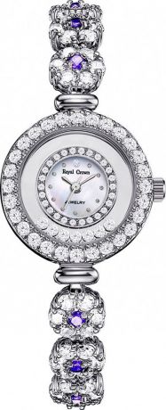 Часы наручные женские Royal Crown "RC", цвет: серебристый. 5308-B21-RDM-52