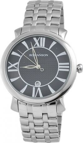 Часы наручные мужские Romanson, цвет: черный. TM1256MW(BK)