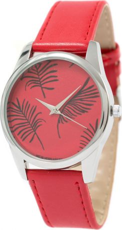 Часы наручные женские Mitya Veselkov "Акварельные ветки", цвет: красный. Color-133