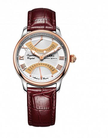 Часы мужские наручные Mikhail Moskvin "Elegance", цвет: золотой, красный. 1005S5L3