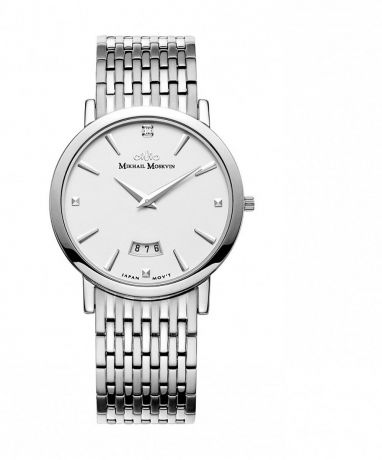 Часы мужские наручные Mikhail Moskvin "Elegance", цвет: серебряный. 1014S0B1
