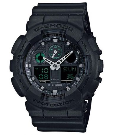 Часы мужские наручные Casio "G-SHOCK", цвет: черный, серый. GA-100MB-1A