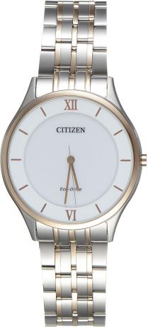 Часы наручные мужские Citizen "Eco-Drive", цвет: белый, стальной. AR0075-58A