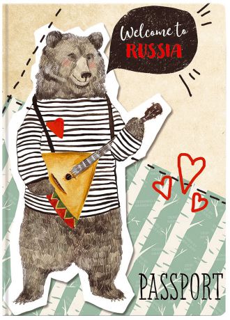 Обложка для паспорта Magic Home "Медведь". 77103