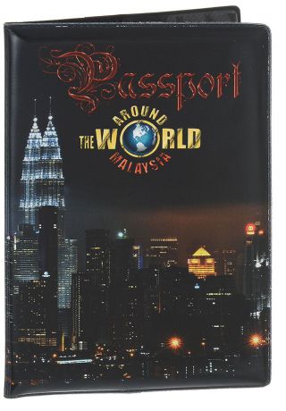 Обложка для паспорта Эврика "Малайзия New", цвет: черный. 96063